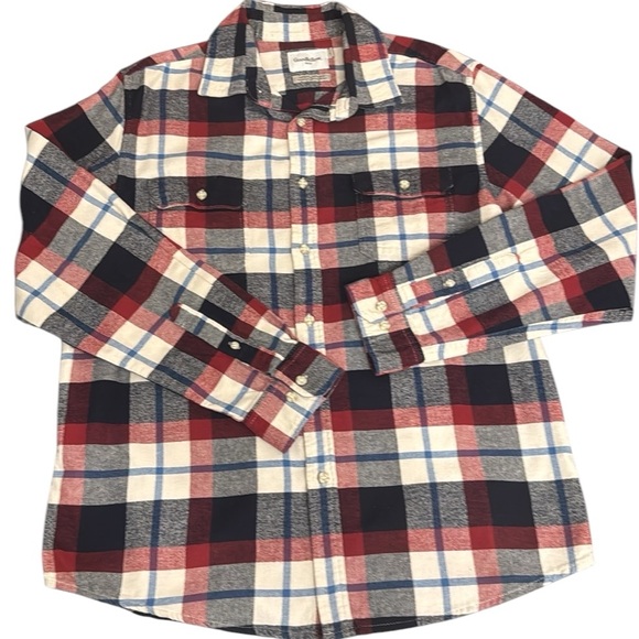 Men’s Goodfellow Flannel Plaid Button Shirt - Picture 1 of 17
